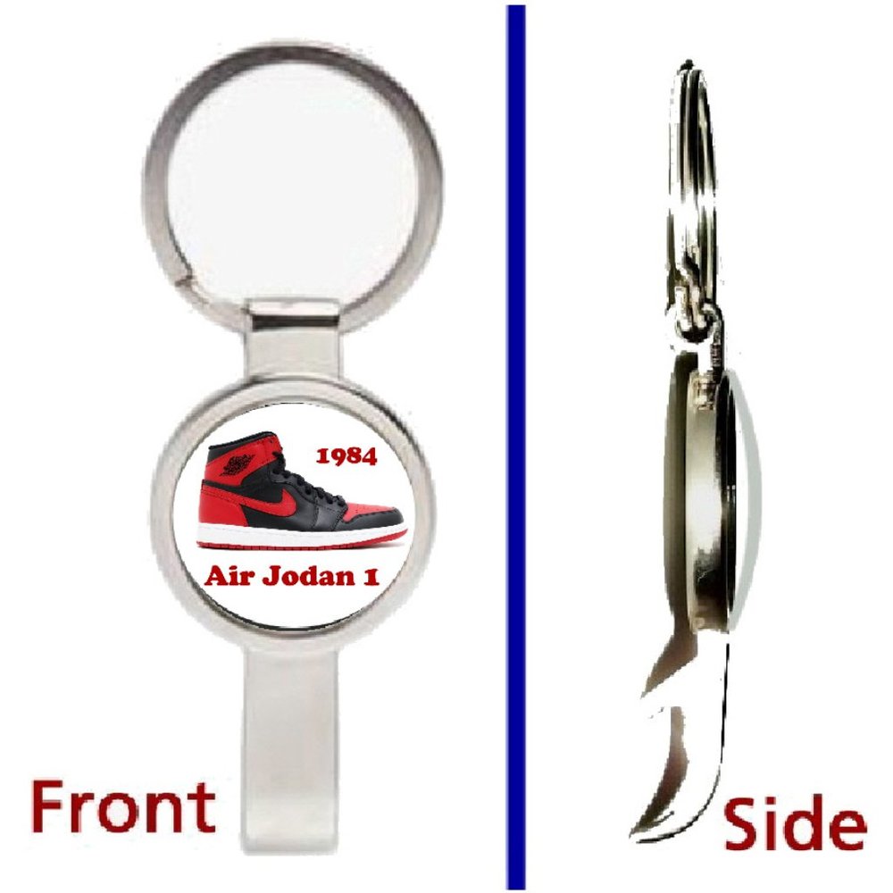 Air Jordan 1 Shoes Sneakerhead Pendant or Keychain silver secret bottle opener